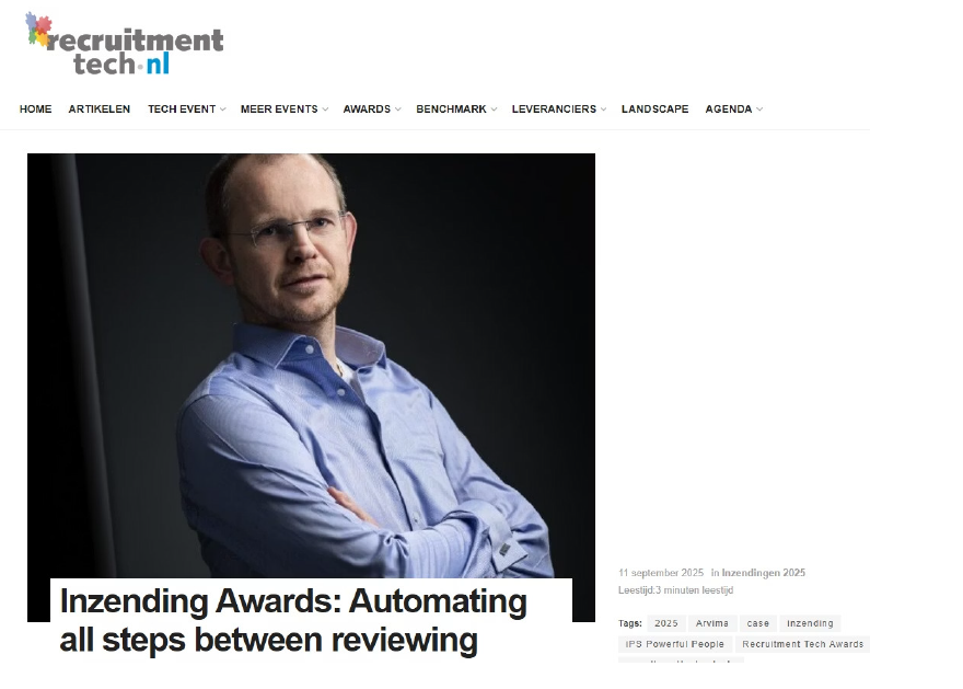 Nominatie Recruitment Tech Award